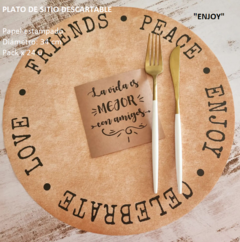 PLATO DE SITIO DE PAPEL - 24 UNIDADES - tienda online