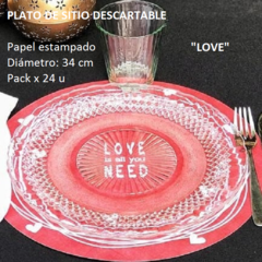 PLATO DE SITIO DE PAPEL - 24 UNIDADES en internet