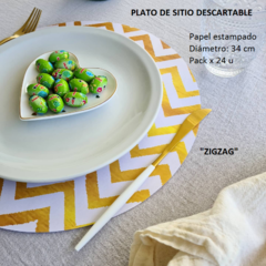 PLATO DE SITIO DE PAPEL - 24 UNIDADES - comprar online