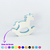 Cavalinho Laminado Branco com Borda Colorida