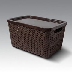 CONTENEDOR RATTAN MEDIANO CON TAPA