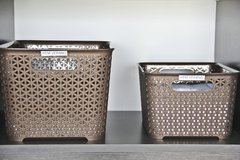 Canasto rattan chico (disponible también en blanco, rojo y negro)