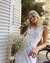 VESTIDO NOVIA TUL BORDADO Y FLORES APLICADAS