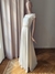 Vestido novia con manguitas bordadas