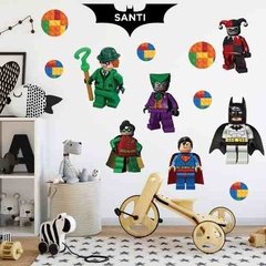 Vinilo Personajes Lego Batman Con Tu Nombre!
