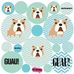 Vinilo Decorativo Perritos Modernos 2 - comprar online