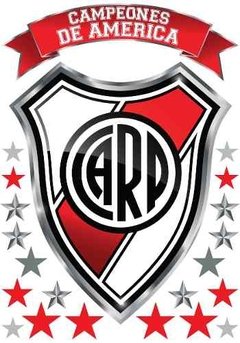 Vinilo Escudo River Con Tu Nombre Personalizado 50 X 70