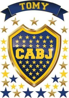 Kit De Vinilo Escudo Boca Con Tu Nombre Personalizado - Mister Vinilikus