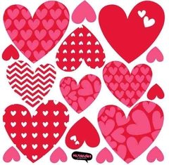 Vinilo Decorativo Kit Corazones San Valentin - tienda online