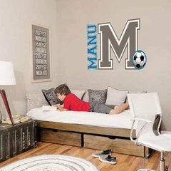 Vinilo Letras Nombre, Inicial Y Pelota!