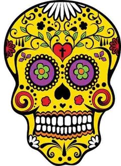 Vinilo Decorativo Calavera Mexicana Grande - Mister Vinilikus