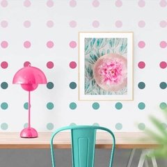 Kit De Vinilo Lunares 121 Puntos De 5 Cm Flores Pastel - comprar online