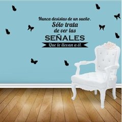 Frase En Vinilo Nunca Desistas... 1 Metro X 60 Cm