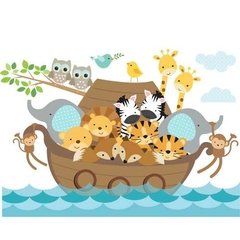 Vinilo Decorativo Autoadhesivo Infantil Arca De Noe - comprar online