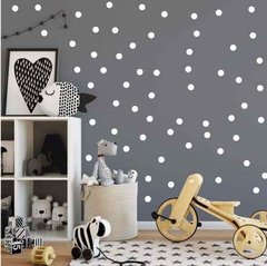 Kit De Vinilo Lunares 121 Puntos De 5 Cm Blancos