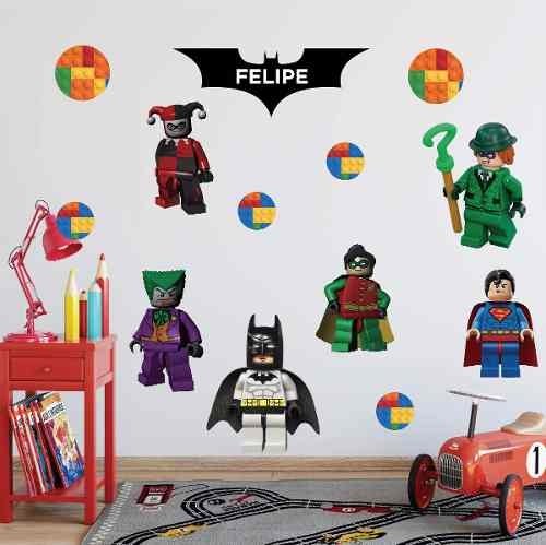 Vinilo Personajes Lego Batman Con Tu Nombre!