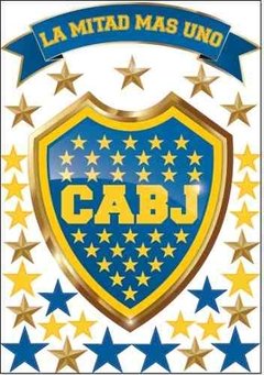 Kit De Vinilo Escudo Boca Con Tu Nombre Personalizado - tienda online