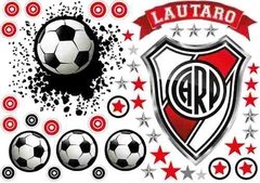 Vinilo Pelotazo + Escudo River Con Tu Nombre Personalizado - comprar online