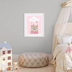 Lamina Imprimible Mv Decoración Oso Nube Nena Personalizada - comprar online