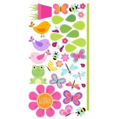 Vinilo Decorativo Medidor Flor Y Bichitos Con Tu Nombre! en internet