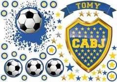 Vinilo Pelotazo + Escudo De Boca Con Tu Nombre Personalizado