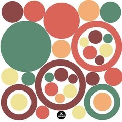 Kit De Vinilo Circulos 004 Colores Del Bosque - comprar online
