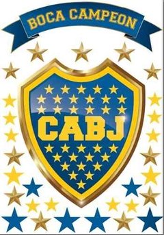 Kit De Vinilo Escudo Boca Con Tu Nombre Personalizado - comprar online