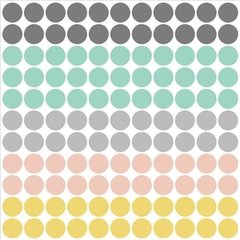Kit De Vinilo Lunares 121 Puntos De 5cm Colores Retro 013 - tienda online
