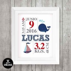 Lamina Imprimible Mv Nacimiento Náutica Personalizada