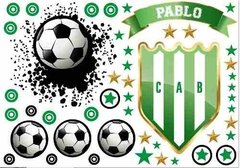 Vinilo Pelotazo + Escudo Fútbol Banfield Con Tu Nombre - comprar online