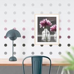 Kit De Vinilo Lunares 121 Puntos De 5 Cm Flores Sombra