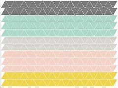Kit De Vinilo 288 Triangulos De 3,5 Cm Colores Retro - comprar online