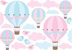 Imagen de Kit Vinilo Mv Globos Aerostaticos Nubes Y Pajaritos