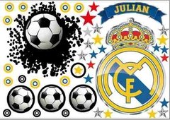 Vinilo Pelotazo + Escudo Fútbol Con Tu Nombre Personalizado - Mister Vinilikus
