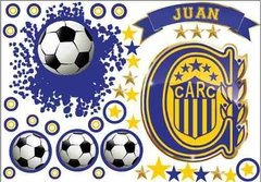 Vinilo Pelotazo + Escudo Fútbol Con Tu Nombre Personalizado - tienda online
