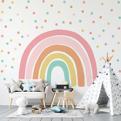 arcoiris boho nordico pastel dormitorios infantiles deco gigante