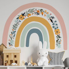 arcoiris nordico pastel BOHO ROSA FLORES MINIMALISTA DECO