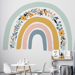 ARCOIRIS NORDICO FLORES BOHO PASTEL MINIMALISTA