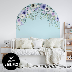 arco flores ventana vinilo arco arc color block flores acuarela