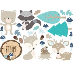 animalitos del bosque, nórdico, bosque,  