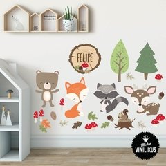 BOSQUE ANIMALITOS ZORRITO CIERVO OSITO DECO DECORACION INFANTIL 