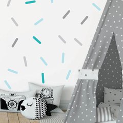 VINILO CONFETTI 95 TIRITAS GRANDES AQUA Y GRIS - comprar online