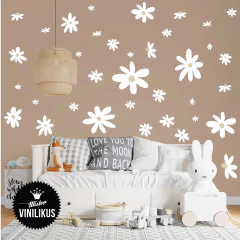 margaritas daisy flores falso empapelado stickers planchita