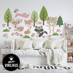 BOSQUE ANIMALITOS ZORRITO CIERVO OSITO DECO DECORACION INFANTIL 
