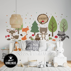BOSQUE ANIMALITOS ZORRITO CIERVO OSITO DECO DECORACION INFANTIL 