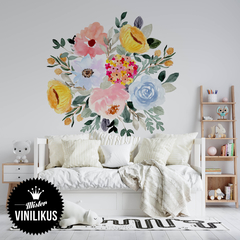 Flores acuarela bouquet ramo gigantes romantico guarda 