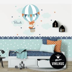 Vinilo Globo Aerostático Zorrito Viajero personalizado - comprar online