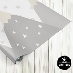 Vinilo infantil Guarda del bosque diseño Nórdico Montañas 002 