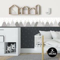 Vinilo infantil Guarda del bosque diseño Nórdico Montañas 002