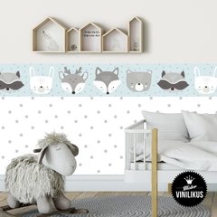 Vinilo infantil Guarda animalitos del bosque diseño Nórdico 011